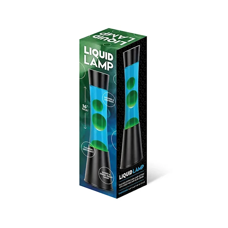 Liquid Lamp Blue Green 16″