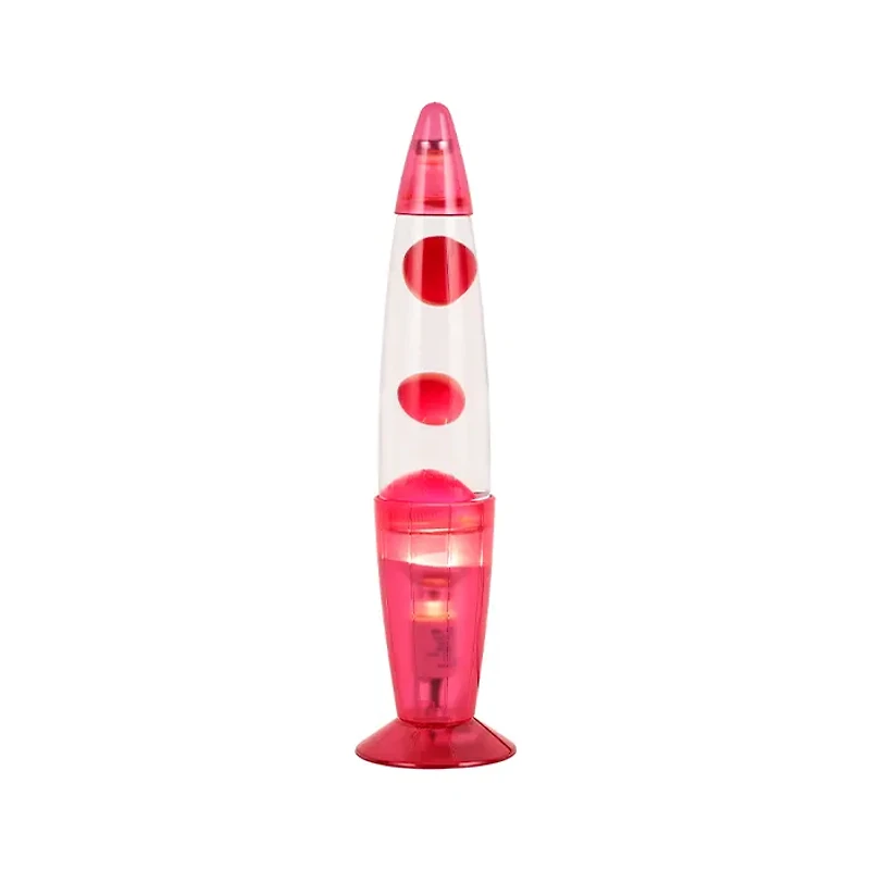 Liquid Lamp Clear Red 13″