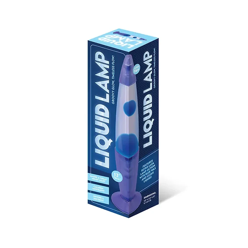 Liquid Lamp Clear Blue 13″