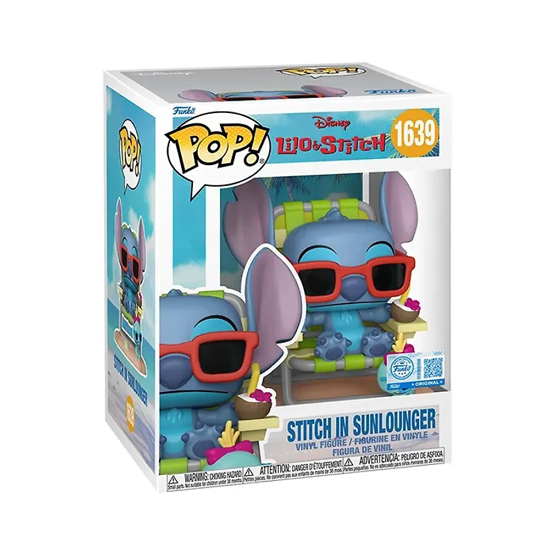 Funko Pop! Lilo & Stitch Stitch in Sunlounger Premium Entertainment Earth Exclusive