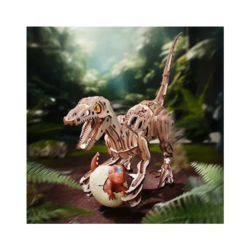 Robotime ROKR Velociraptor Mechanical 3D Wooden Puzzle
