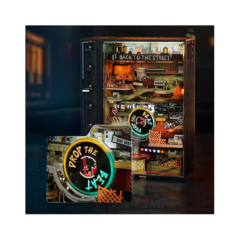 Robotime ROKR Hip-Hop Street Marble Run Mechanical 3D Puzzle
