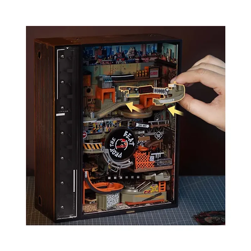 Robotime ROKR Hip-Hop Street Marble Run Mechanical 3D Puzzle