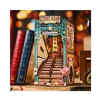 Rootime Rolife Street Scene DIY Book Nook Shelf Insert