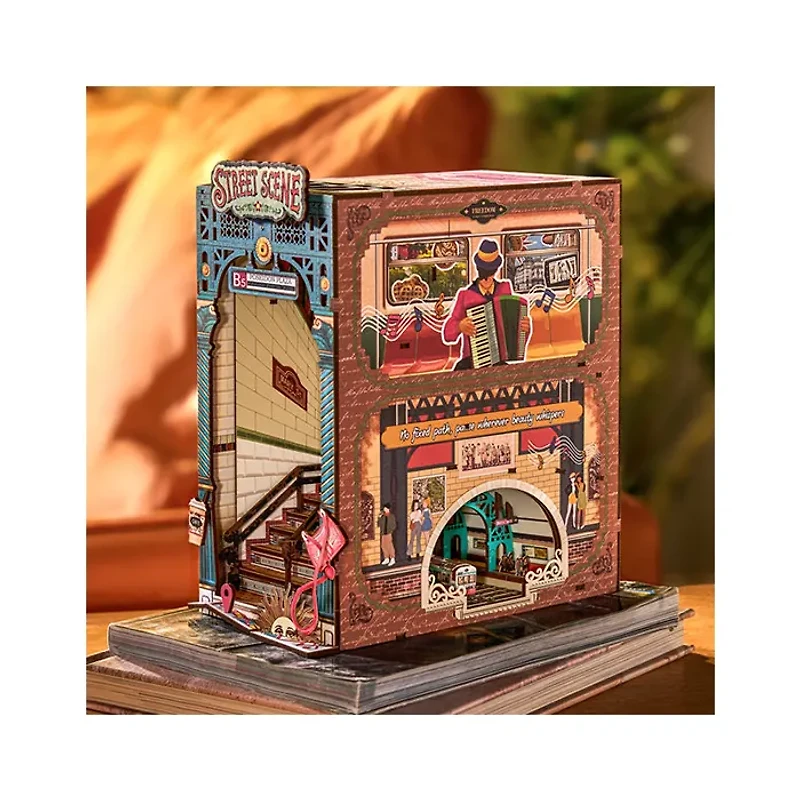 Rootime Rolife Street Scene DIY Book Nook Shelf Insert