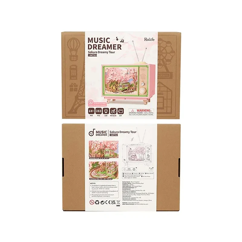 Rolife Sakura Dreamy Tour DIY Music Box 3D Wooden Puzzle