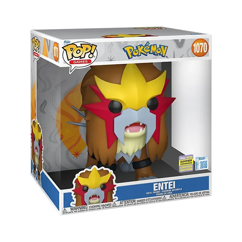 Funko Pop! Games Pokemon Entei Jumbo 10-Inch