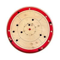 Tradeopia Round Crokinole Board Game, Classic Tabletop Game with 26 Discs
