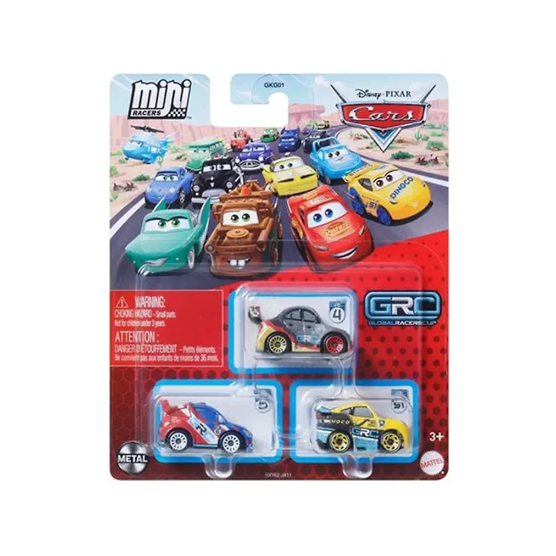 Mattel Disney Pixar Cars 3pk Mini on Card (Random Pick)