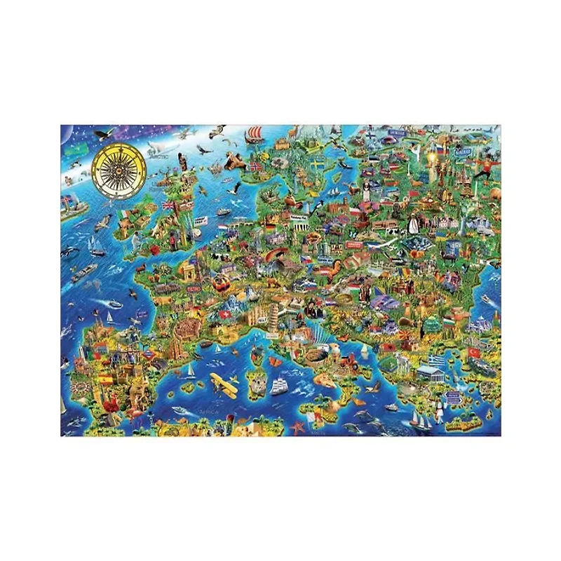 Crazy European Map 500 Piece Jigsaw Puzzle