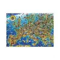 Crazy European Map 500 Piece Jigsaw Puzzle