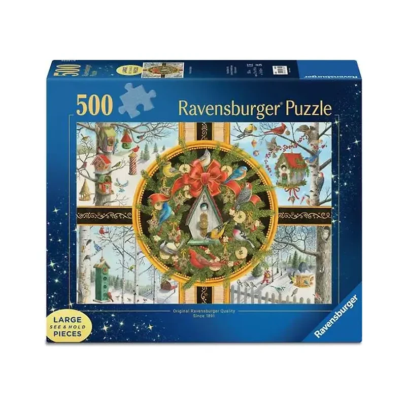 Ravensburger Ingrid Slyder: Christmas Songbirds 500 Large Piece Jigsaw Puzzle
