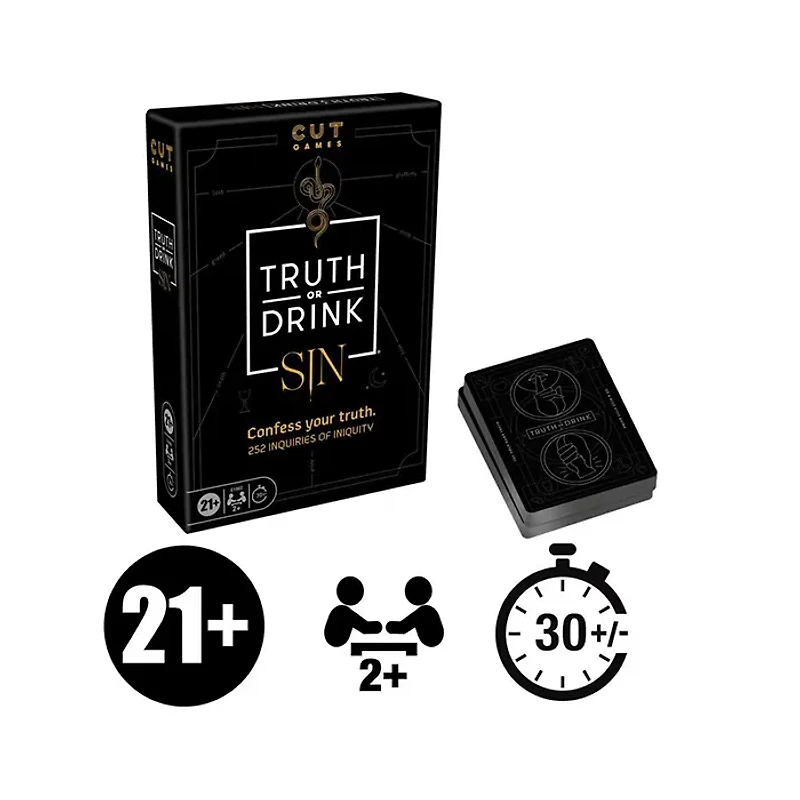 Truth or Drink Sin Edition Party Game