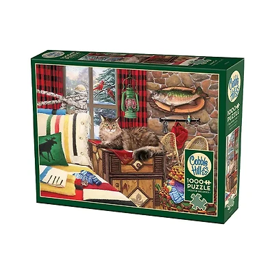 Cobble Hill Lodge Cat 1000 Piece Jigsaw Puzzle