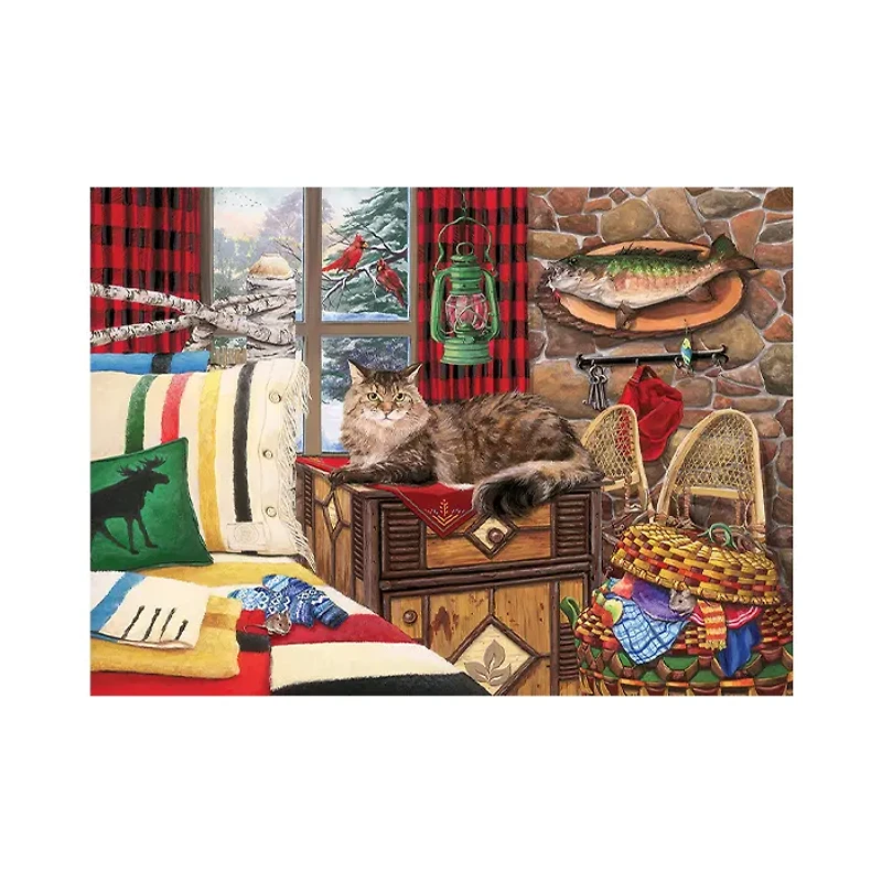 Cobble Hill Lodge Cat 1000 Piece Jigsaw Puzzle