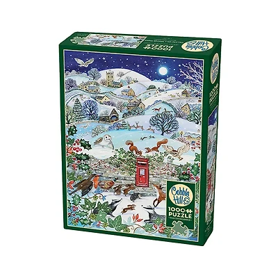 Cobble Hill Village on a Winter Night 1000 Piece Jigsaw Puzzle