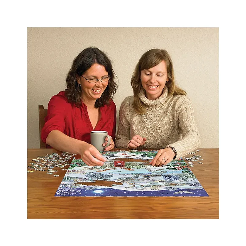 Cobble Hill Village on a Winter Night 1000 Piece Jigsaw Puzzle
