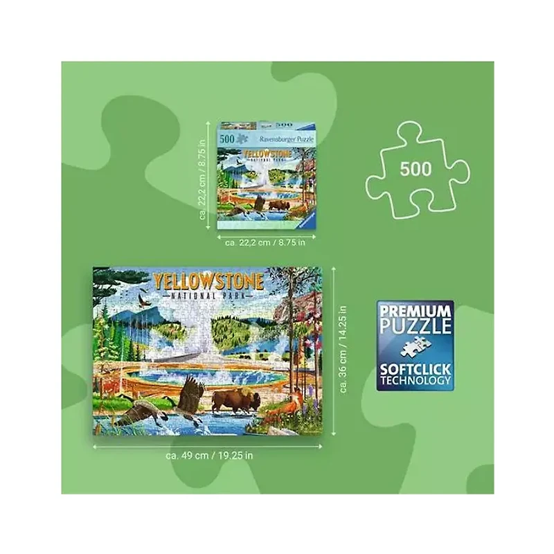 Ravensburger Yellowstone National Park 500 Piece Jigsaw Puzzle