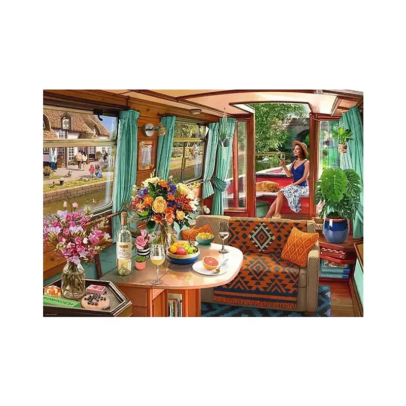 Ravensburger View from My Window No.1 Canal Boat 1000 Piece Jigsaw Puzzle