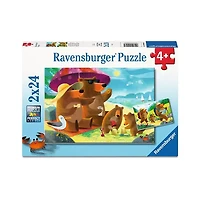 Ravensburger Bear Family Vacations 2X24 Piece Jigsaw Puzzle