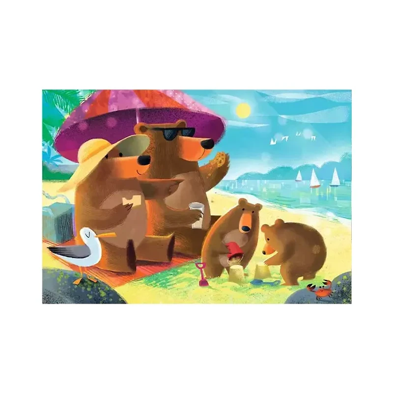 Ravensburger Bear Family Vacations 2X24 Piece Jigsaw Puzzle