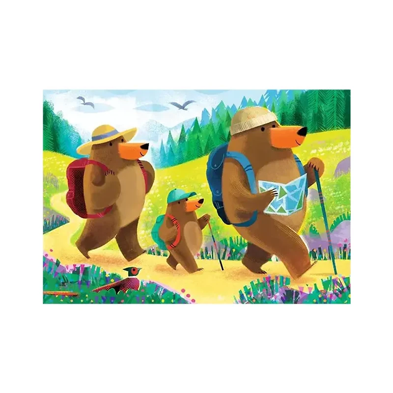 Ravensburger Bear Family Vacations 2X24 Piece Jigsaw Puzzle