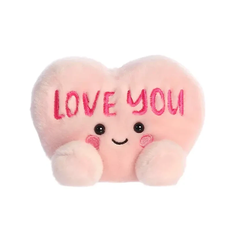 Aurora Mini Love You Candy Heart Palm Pals Adorable Stuffed Animal Pink