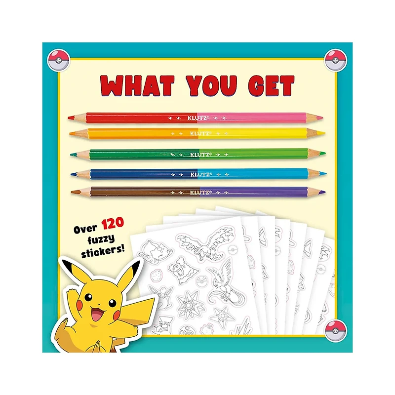 Pokémon Color Your Own Fuzzy Stickers