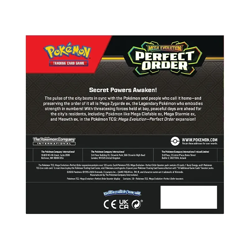 Pokémon TCG: Mega Evolution 3: Perfect Order: Enhanced Booster Display