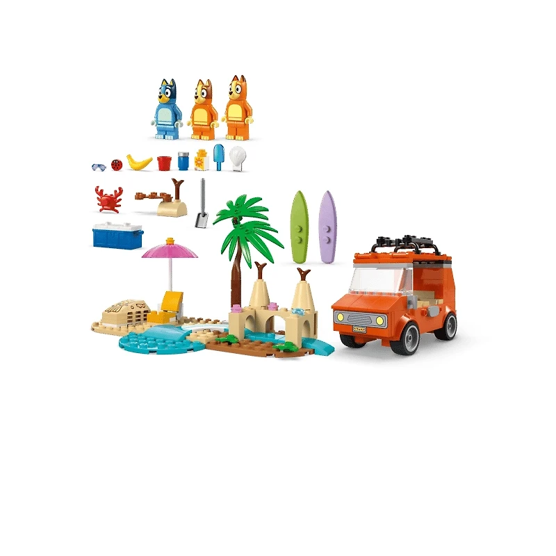 LEGO Bluey Bluey’s Beach & Family Car Trip 133 Pieces