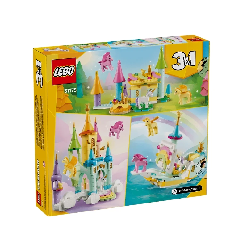 LEGO Creator 3-in-1 Unicorn Castle 390 Pieces