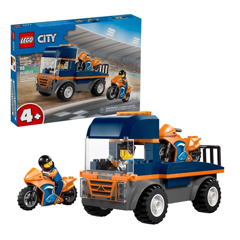 LEGO City Motorcycle Transporter 88 Pieces