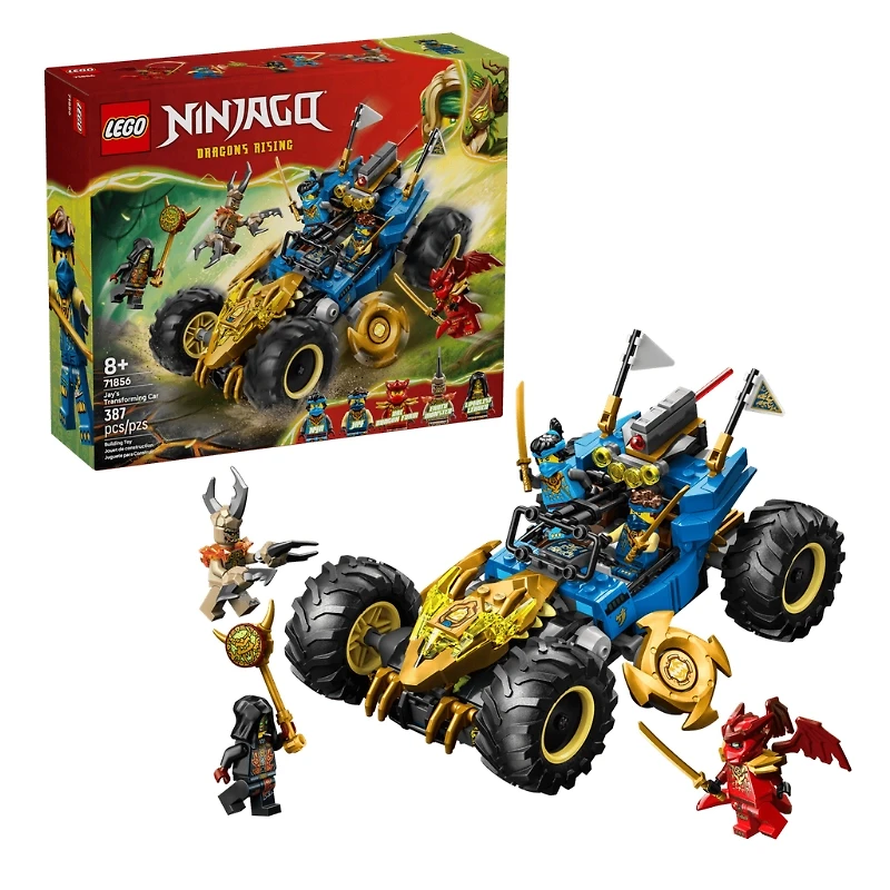 LEGO NINJAGO Jay’s Transforming Car 387 Pieces