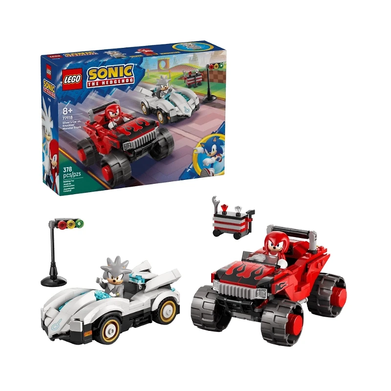 LEGO Sonic the Hedgehog™ Silver’s Car vs. Knuckles’ Monster Truck 378 Pieces