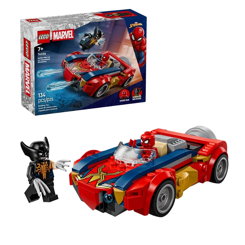 LEGO Marvel Spider-Man Car vs. Venomized Wolverine 134
Pieces