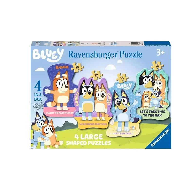 Bluey 4 Large Shaped Puzzles