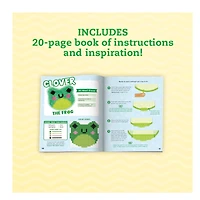 Latch Hook Animals: Red Panda, Frog & Shark