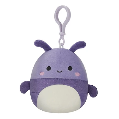 Squishmallows 3.5″ Clip-On Plush – Purple Beetle