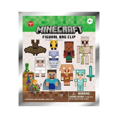 Minecraft Series 4 Blind Bag – 3D Figural Foam Bag Clip