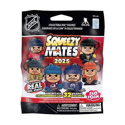 SqueezyMates 2025 NHL Slo-Foam Hockey Figures Blind Pack