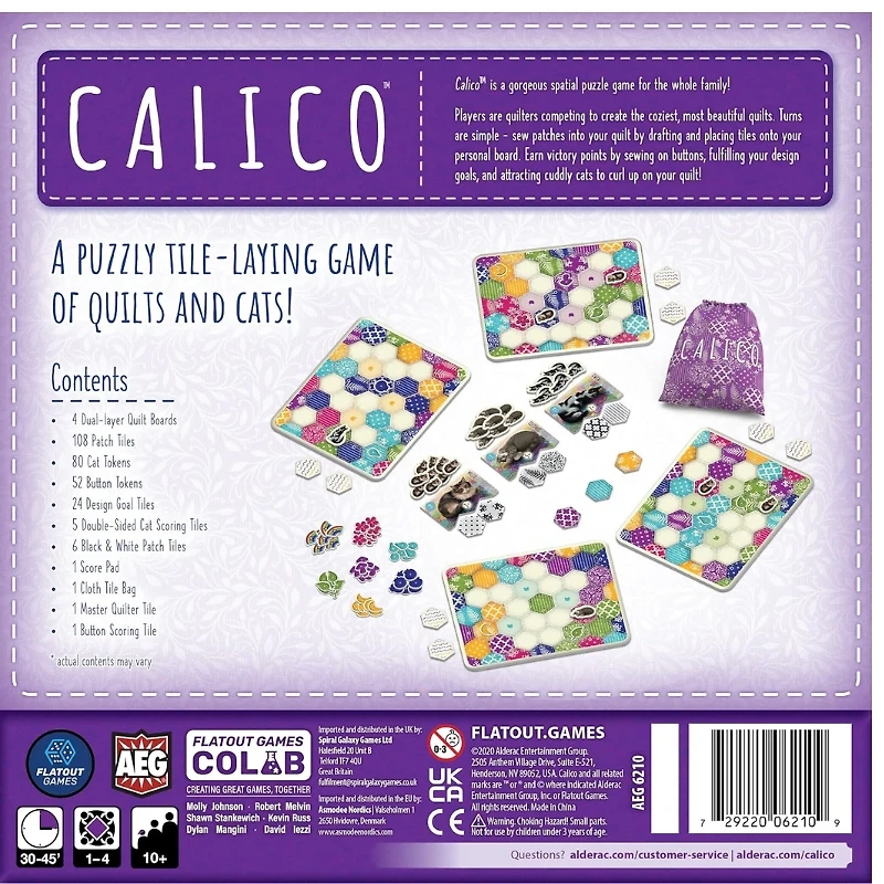 AEG & Flatout Games | Calico – Award Winning Board Game for The Whole Family