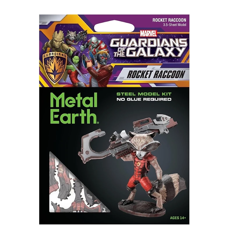 Metal Earth Guardians of The Galaxy Rocket The Raccoon Color 3D Metal Model Kit Fascinations