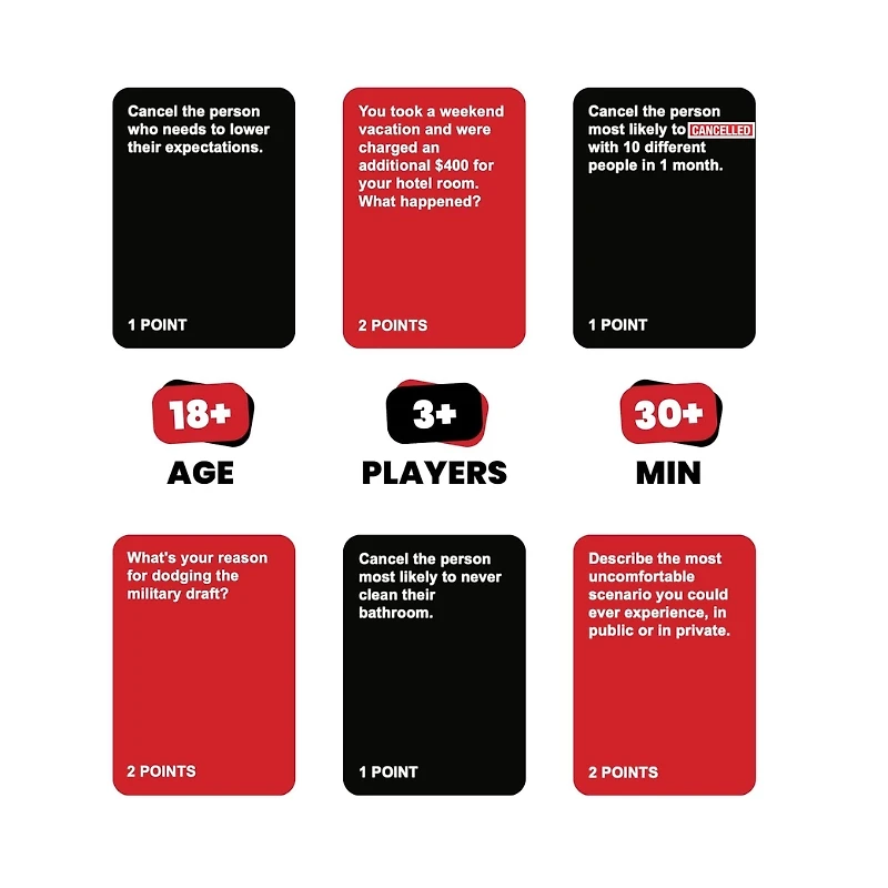 Cancelled – Hilarious Party Game for Adults – 350 Cards