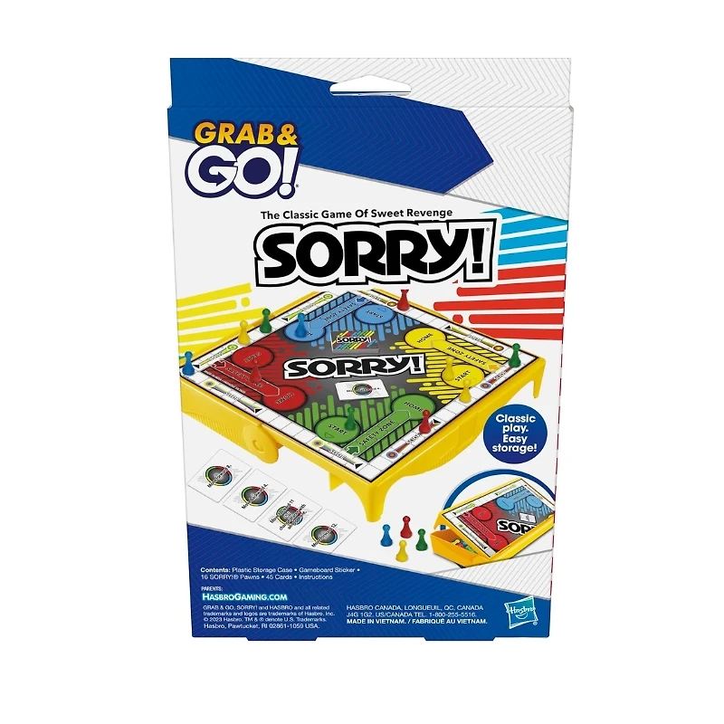 Sorry! Grab and Go Travel Game for Kids