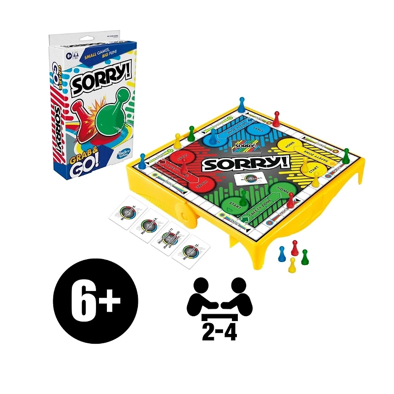 Sorry! Grab and Go Travel Game for Kids