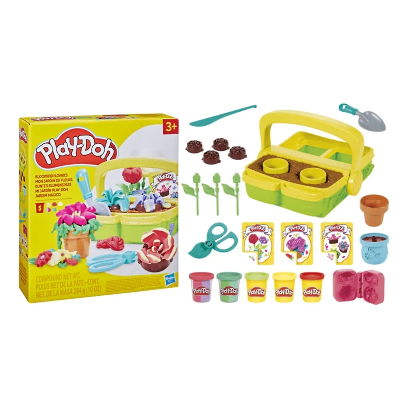 Play-Doh Blooming Flowers Set – Creative Flower Garden Playset