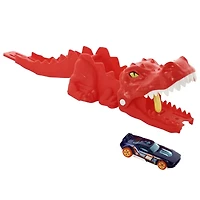 Hot Wheels City Nemesis Launcher Playset – Shark & T-Rex Car Challenge