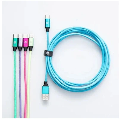 Connect Heavy Duty High-Speed ‘Type-C’ Charge & Sync Cable (Rainbow