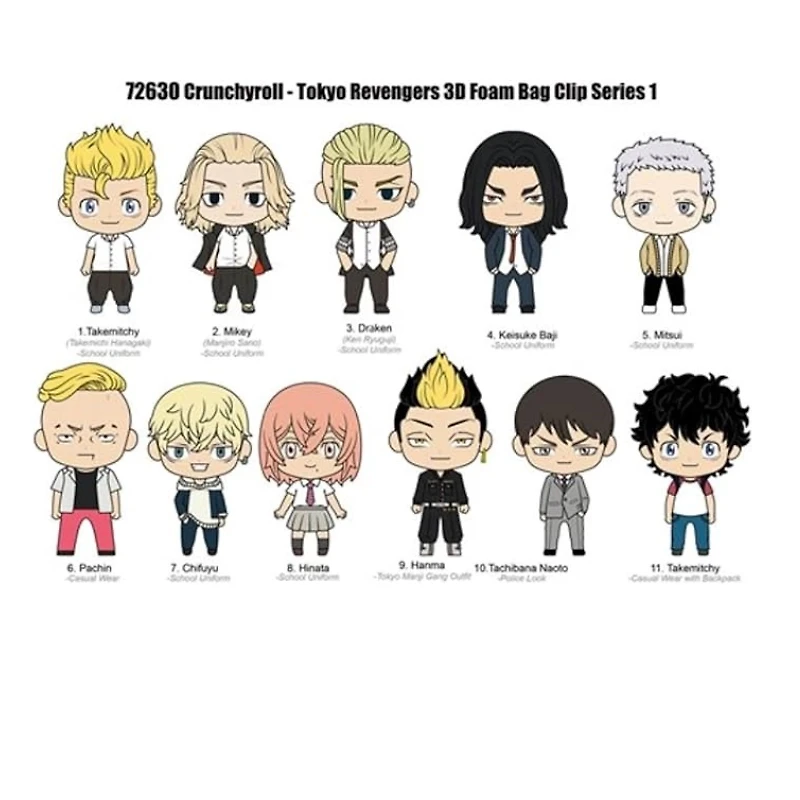 Tokyo Revengers Monogram – Crunchyroll 3D Foam Bag Clip – Series 1