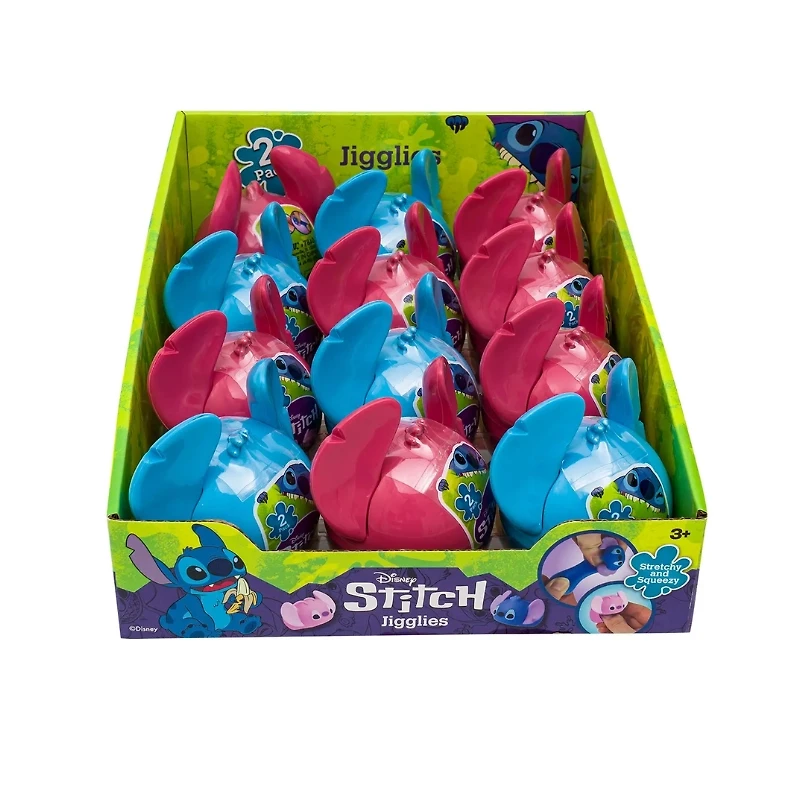 Disney Stitch Squeezy Squish Toys 2-Pack Assorted Soft Stress Relief Figures